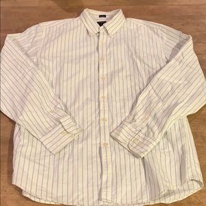 J.Crew blue and yellow striped oxford shirt